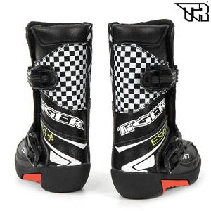 Bottes d'équitation de Motocross noires pour enfants 2-10 ans garçons filles pour la descente sur route vtt ATV F1 course pour l'été printemps automne - Product Image 3
