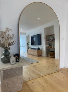 100*200cm Custom Size Modern Gold <strong>Metal</strong> <strong>Framed</strong> Arch Floor Dressing <strong>Mirror</strong> Full Length <strong>Black</strong> Arched <strong>Mirror</strong> - Product Image 6