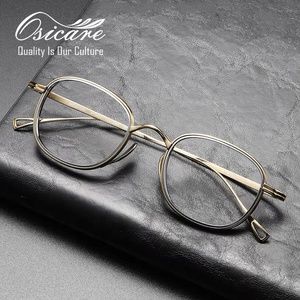 Monture <span class=keywords><strong>de</strong></span> <span class=keywords><strong>Lunettes</strong></span> Optiques <span class=keywords><strong>de</strong></span> Luxe Y2K en Titane Vintage <span class=keywords><strong>de</strong></span> Haute Qualité, Style <span class=keywords><strong>Vogue</strong></span>, Noires - Product Image 1