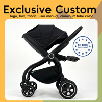 Poussette bébé 3-en-1 Travel Newborn, siège auto, chariot pliable, cadre en alliage d'aluminium, capacité de charge 20 kg, pliage bidirectionnel à un bouton, 5