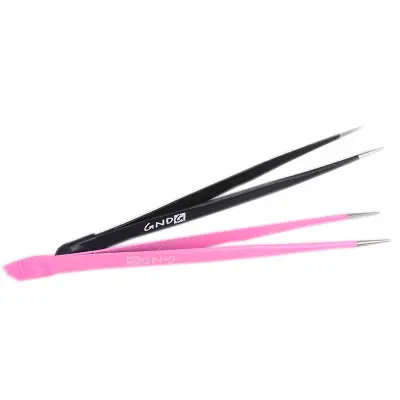 Roestvrijstalen Pincet Dual Muti-Functionele Cosmetische Pincet Wimper Extension Tweezer Nail Decoratie Picker Tool