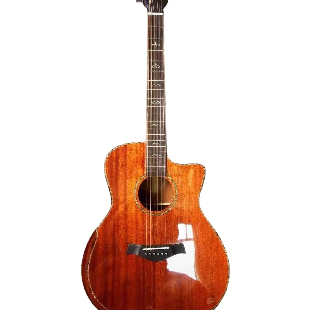 Geake guitarra acústica artesanal de mahogany, A-1000C