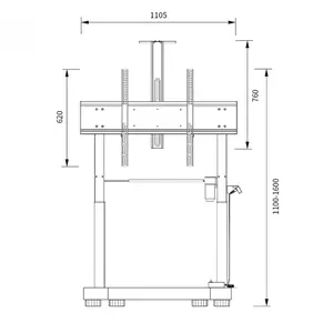 Fernseh-Lift-Mechanismus motorisiertes Smart-TV-Video elektrische höhenverstellbare motorisiertes Bett Heim-Büro-Möbel Fernsehhalter