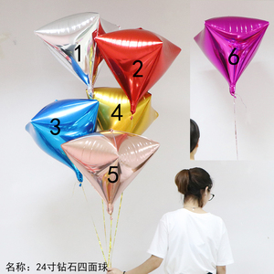 Offre Spéciale 22 pouces à six faces cube carré en forme <span class=keywords><strong>de</strong></span> <span class=keywords><strong>diamant</strong></span> rose feuille d'hélium ballons pour la décoration <span class=keywords><strong>de</strong></span> fête - Product Image 6