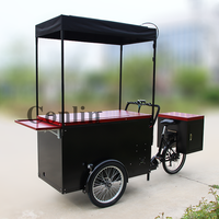 Vélo- glacier solaire avec réfrigérateur-congélateur, stand de limonade et chariot à jus frais à vendre
