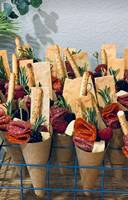 Cono de Papel Kraft Biodegradable Desechable Personalizable para Papas Fritas, Dulces y Pizza - Impresión de Logotipo Personalizado