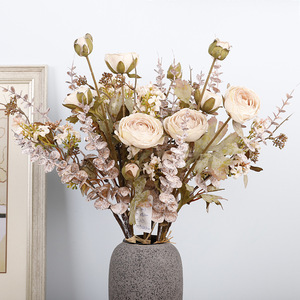 Ramo de Flores Artificiales de Eucalipto de Seda, Alta Simulación, Decoración para Bodas y Hogar, 120 cm - Product Image 1