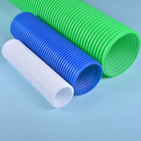 Tuyau de ventilation flexible en HDPE DN90 antistatique et antibactérien, à double paroi corruguée, pour conduite d'air frais HVAC