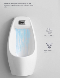 Urinario Moderno de Pared con Lavabo de Cerámica Resistente al Agua y Soporte de Pie para Muebles de Baño - Product Image 3