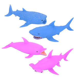 Juguete de descompresión OEM diferentes juguetes de animales de peluche de mar PVA silme lleno de tiburón blando delfín fidget juguetes para niños - Product Image 1