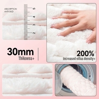 Tapis modulaire en fausse fourrure pelucheuse, mousse à mémoire de forme, moderne, adapté aux animaux domestiques, antidérapant, antimicrobien, extra épais, pour salle de bain, maison, hôtel