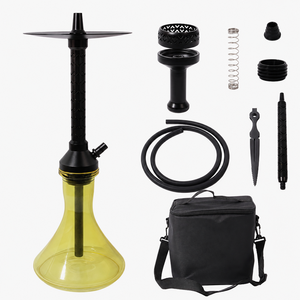 Cachimba Portátil de Acero Inoxidable con Una Sola Manguera, Set Completo con Bolsa de Transporte, Base de Vidrio, Multicolor, para Viajes y Bares, Venta al por Mayor - Product Image 2