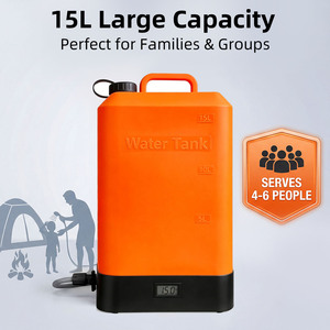 <span class=keywords><strong>Douche</strong></span> solaire portable en silicone pour l'extérieur, capacité de 16 L, étanche, pour la plage et le camping - Product Image 6