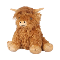 Peluche Vache des Highlands Chauffante et Refroidissante, Parfum Lavande, Coussin Chauffant Micro-Ondable pour Relaxation Apaisante et Soulagement du Stress