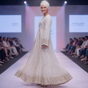 Nouvelle Robe Élégante en Coton Écologique avec Dentelle pour Femme, Manches Évasées, Motif Floral – Collection Printemps-Été – Meilleurs Styles Beauté - Product Image 5