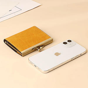 Portefeuille porte-cartes en cuir de vache véritable Andong pour femmes, portefeuille rétro à la mode, petits portefeuilles de poche pour femmes - Product Image 5
