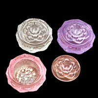 Gobelet en verre épais Lotus pour nail art, transparent, pour vernis à ongles, palette de mélange de couleurs