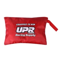 Sac de rangement en filet à fermeture éclair en polyester rouge pour accessoires de sport et gants de moto, grande capacité, personnalisé, de qualité supérieure