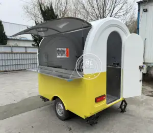 Kleiner größe beweglicher Foodtruck mit zwei Rädern Design kleiner mobiler Straßen-Fast-Food-Auflieger Hot Dog-Wagen zu verkaufen USA-Standard