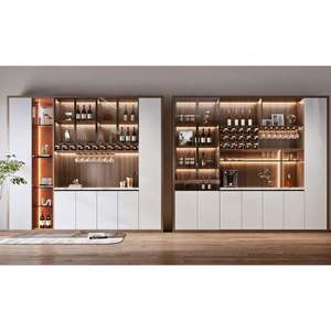 Custom Modern Luxury Wooden Furniture Home Living Room Sideboard <b>Rack</b> Storage Display Modern Coffee <b>Wine</b> Bar <b>Cabinet</b> - Product Image 6