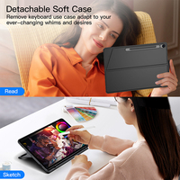 Samsung Galaxy Tab S10 FE+ 13.1" Ayrılabilir 360 Derece Dönebilen 7-RGB Arkadan Aydınlatmalı Klavye Toptan Satış