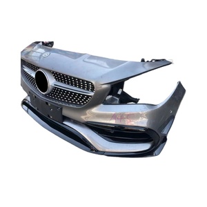 Pare-chocs de voiture complet 100% compatible pour Mercedes Benz CLA W117, mise à niveau vers le modèle CLA 45 AMG avec assemblage de pare-chocs avant/arrière et calandre - Product Image 3