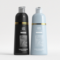 Flacon de soin de la peau en plastique PET avec pompe à lotion 2-en-1 à double compartiment pour coloration capillaire et shampoing, 200 ml, 300 ml, 400 ml, logo personnalisé