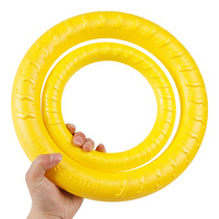 Jouets pour chiens en mousse EVA durables et écologiques - Saveur poulet, balles d'entraînement, anneaux à tirer et frisbees