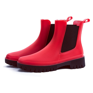 Botas de Lluvia Cortas para Mujer, Estilo Chelsea, Impermeables, de Goma, con Cordones, para Jardín - Product Image 4
