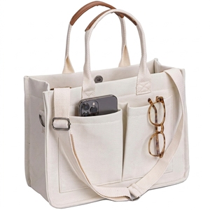 Bolsa de Lona con Compartimentos Individuales para Maestros y Enfermeras, Bolsa Cruzada para el Trabajo, Bolsa para Portátil con Cierre de Cremallera - Product Image 1