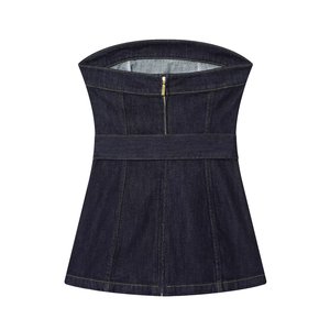 Nuovo Top in Denim da <span class=keywords><strong>donna</strong></span> alla moda con cintura a vita alta Jeans <span class=keywords><strong>Online</strong></span> abbigliamento da <span class=keywords><strong>donna</strong></span> Shopping - Product Image 3