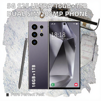 Smartphone Original 5G CDMA S25 Ultra, 16 GB + 1 TB, Doble SIM, CPU de Cuatro Núcleos, 120 Hz, Batería de 7000 mAh, Android 14, 108 MP, Carga Rápida de 65 W