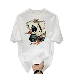 Camisa de verano de marca de moda americana europea para hombres Nueva moda Slim Fit manga corta O-Collar elegante camiseta - Product Image 5