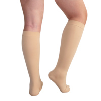 Chaussettes de compression graduée OEM personnalisées pour varices, confortables, unisexes, à bout fermé, hauteur genou, 30-40 mmHg