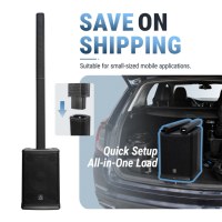 [CN Stock] Sistema de Sonido PA Profesional Activo de Columna Delgada Accuracy Pro Audio E1212 de 2000W, Ligero y de Plástico