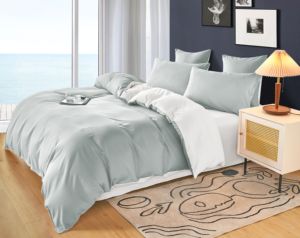 Parure <span class=keywords><strong>de</strong></span> <span class=keywords><strong>lit</strong></span> avec drap-<span class=keywords><strong>housse</strong></span> et <span class=keywords><strong>housse</strong></span> <span class=keywords><strong>de</strong></span> <span class=keywords><strong>couette</strong></span> en polyester, disponible en tailles Twin, Queen et King, idéale pour chambre à coucher et hôtel - Product Image 1