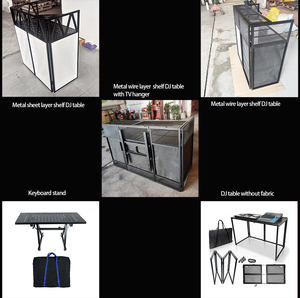 Customized Mingtang Stage Booth Foldable Stand LED Station Design Mobile Pliable <b>Folding</b> DJ Mixer Truss <b>Table</b> Portable - Product Image 6