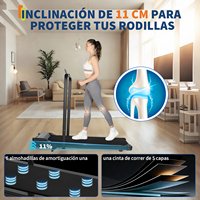 Caminadora Eléctrica Plegable con Motor Silencioso, Pantalla LED para Seguimiento de Calorías, Programas de Ejercicio, Máquina para Correr Portátil, Gimnasio Compacto para el Hogar