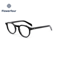 Flowerfour FFM3021 Lunettes en acétate faites à la main pour adultes, monture optique à bordure complète, lunettes pour hommes et femmes, montures tendance