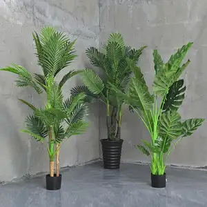 Kostenlose Probe Innendekoration Künstliche Palmen pflanzen Kunststoff Bonsai Baum mit Pot Faux Simulation Plantas