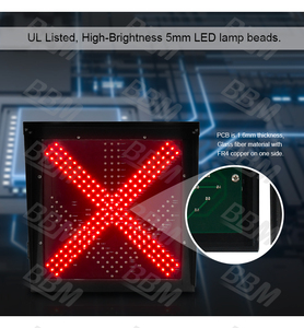 <span class=keywords><strong>2025</strong></span> phong cách mới chữ thập đỏ và mũi tên màu xanh lá cây tín hiệu giao thông cho trạm thu phí - Product Image 6