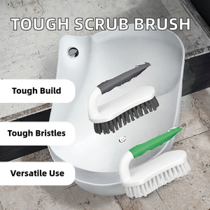 Heavy-Duty Multifunctional Plastic Cleaning <strong>Brushes</strong> Stiff Bristles <strong>Scrub</strong> <strong>Brushes</strong> for Bathroom Kitchen Shower <strong>Handle</strong> Dish Usage - Product Image 2