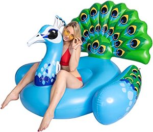 Con Công Inflatable Hồ Bơi <span class=keywords><strong>Float</strong></span> Vui Vẻ Bãi Biển Bơi Đảng Đồ Chơi Hồ Bơi Đảo Mùa Hè Hồ Bơi Bè Phòng Chờ Cho Người Lớn Và Trẻ Em - Product Image 5