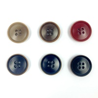 Kancing Baju 4 Lubang dari Kulit Kacang Corozo Asli Alami, Model Flatback untuk Pakaian Kasual, Penggunaan Dekoratif Berpola WIKO CZ00145-1