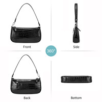 LOVEVOOK – petit sac à main en cuir PU à motif Crocodile pour femme, fourre-tout rétro classique, sacs à main à bandoulière