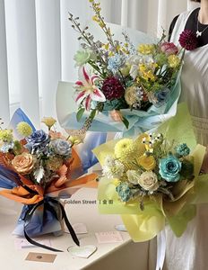 <span class=keywords><strong>2023</strong></span> <span class=keywords><strong>nueva</strong></span> llegada 58*58cm superficie brillante Arco Iris Color sueño caramelo papel para envolver flores floristería envoltura - Product Image 6