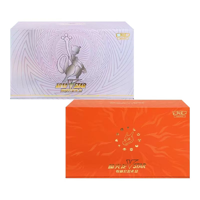 New Boxed Pokemoned Charizard Vstar Battle Set Gift Box Super rare Pokemoned Fan Coleccionables Popular Retro Cards Game