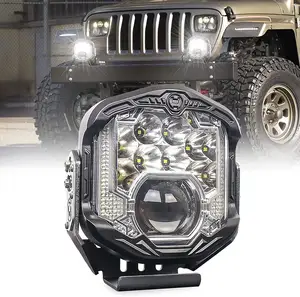 OVOVS pièces de véhicule LED lumière de conduite hors route avec lumière Laser 7 pouces LED Spot lampe de travail pour camion pick-up 4x4 ATV