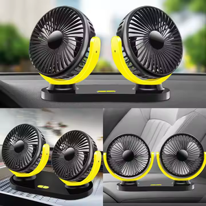 Mini ventilateur de tableau de bord de voiture portable à double lame, réglage à 360 degrés, ventilateur de refroidissement USB multifonction avec base - Product Image 6