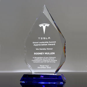 10 "Diamond <span class=keywords><strong>Crystal</strong></span> 3D Clear Lasering Premios corporativos Premios de reconocimiento Premios deportivos con base de pedestal azul como regalo de recuerdo - Product Image 3